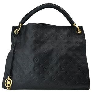 Artsy MM Empreinte Leather Black Hobo Bag